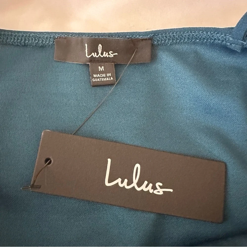 Lulus New Teal Blue Forever Your Girl Bodycon Sleeveless Mini Dress Women’s M - Picture 7 of 9